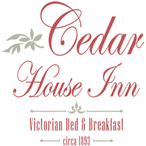 Logo for Cedar House Inn, a Victorian bed and breakfast established in 1899.