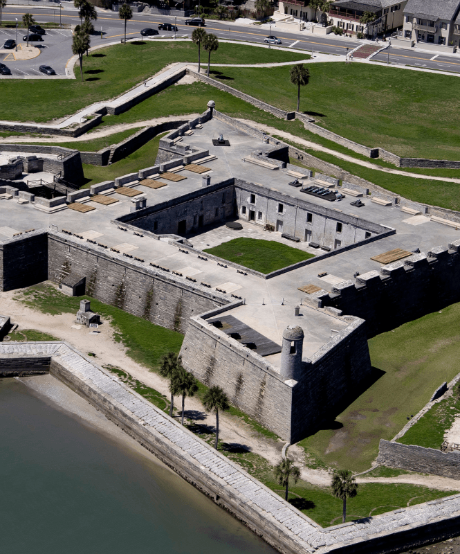 St. Augustine fort aerial view