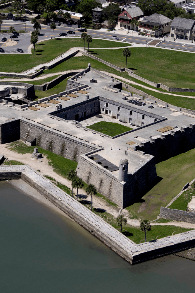 St. Augustine fort aerial view